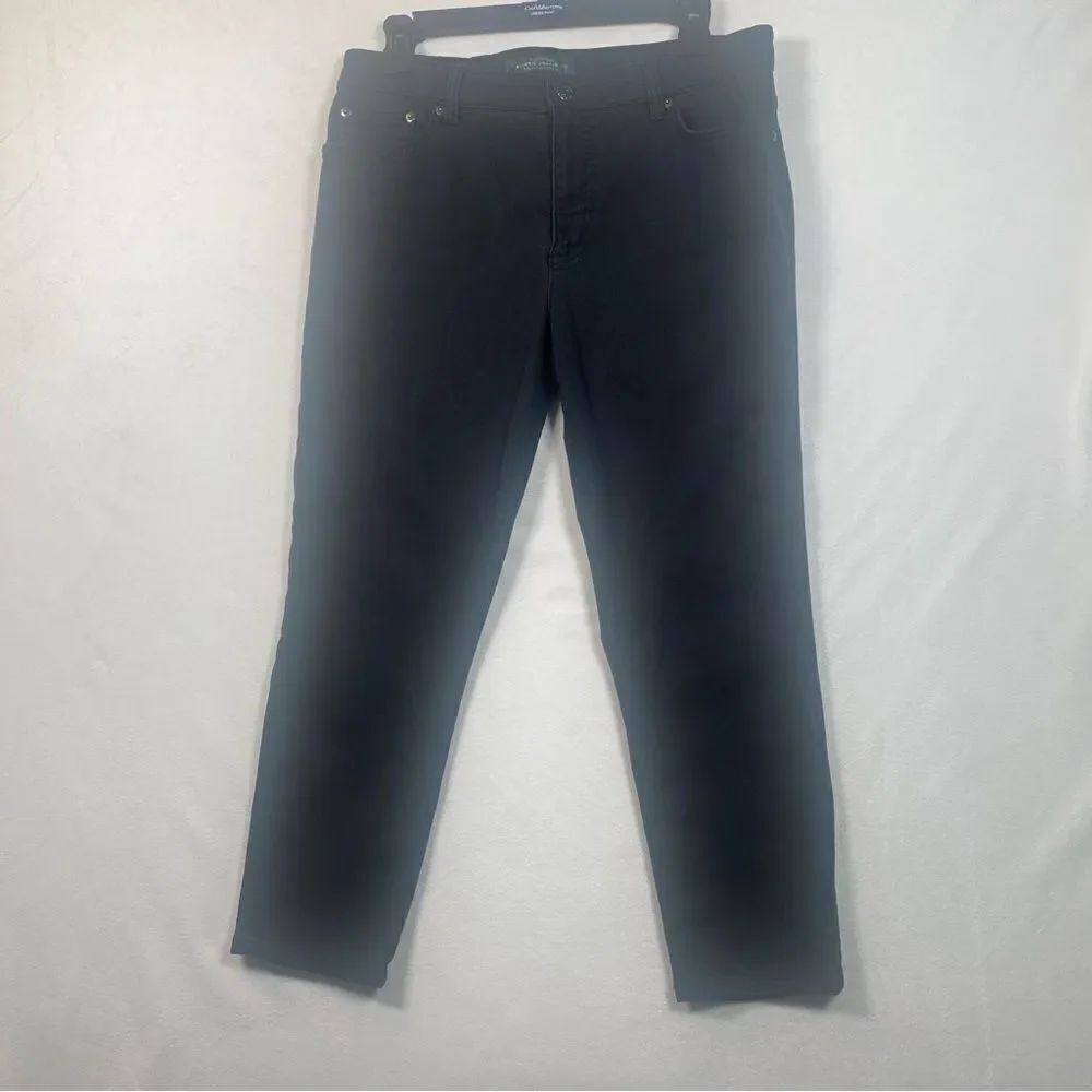 Lauren Jeans Co. LRL Black Classic Straight Cropped Pants Size 12
